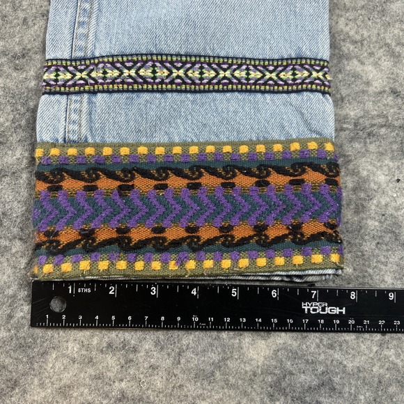 Vintage Guess Women's Sz 28 Embroidered Light Wash Made USA Jean Style#10046 Y2K - Picture 8 of 15